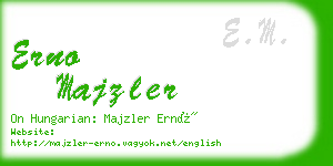 erno majzler business card